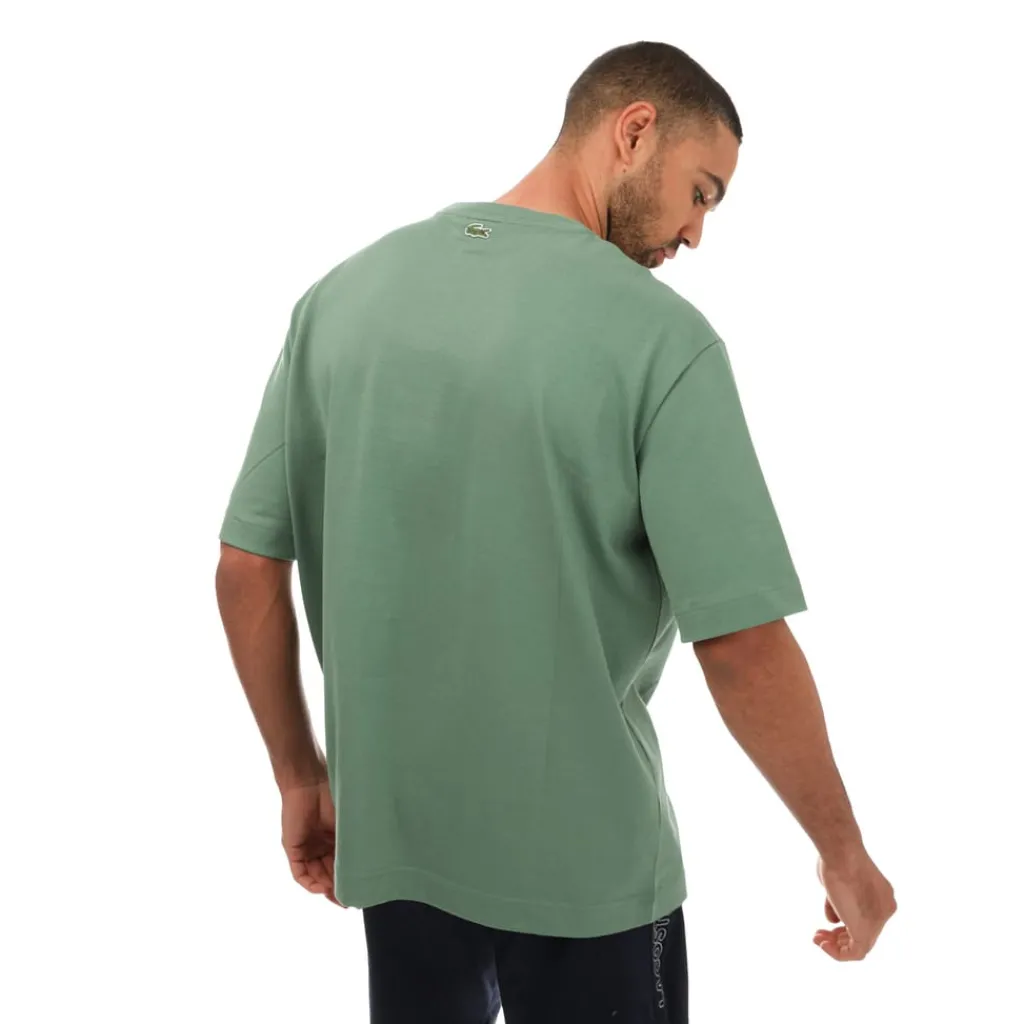 T-Shirts And Vests*Lacoste Loose Fit Large Crocodile Organic T-Shirt in Green