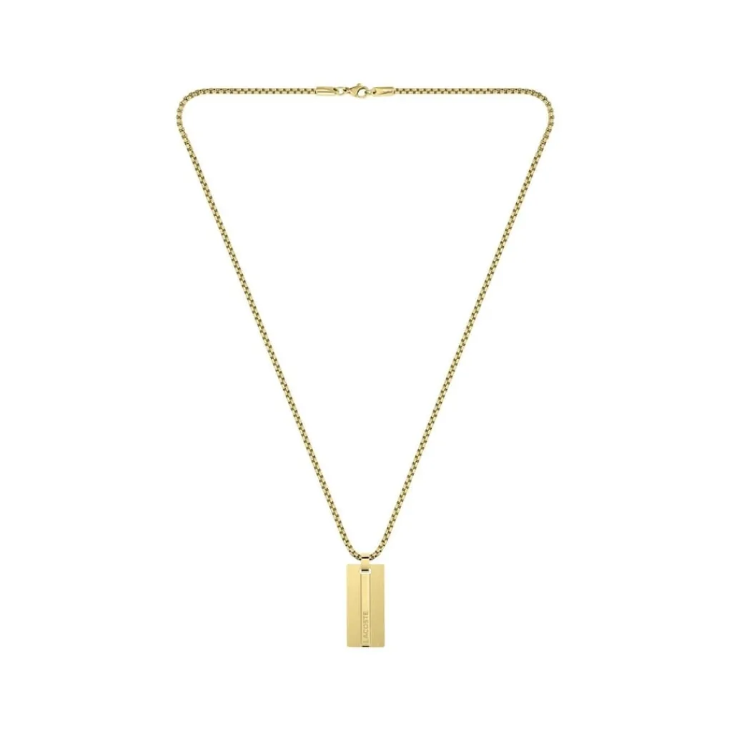 Jewellery-Watches*Lacoste Mens Adventurer Yellow Gold Ip Necklace in Gold