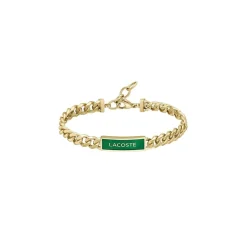 Jewellery-Watches*Lacoste Mens Fence Enamel Bracelet in Gold