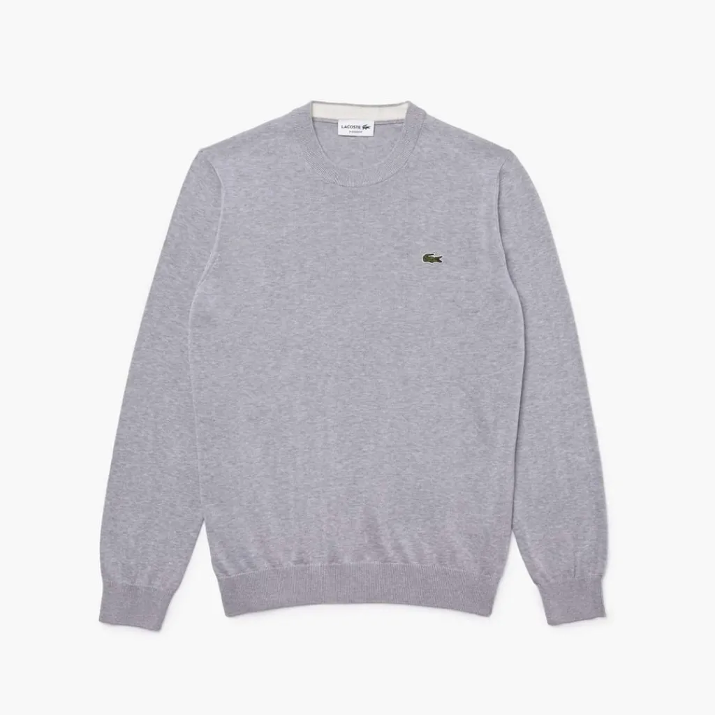 Knitwear*Lacoste Mens Knitted Jumper in Grey