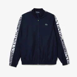 Tracksuits*Lacoste Mens Logo Stripe Tennis Sweatsuit in Navy
