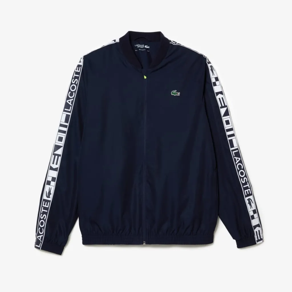 Tracksuits*Lacoste Mens Logo Stripe Tennis Sweatsuit in Navy
