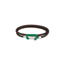 Jewellery-Watches*Lacoste Mens Matt Double Wrap Bracelet in Brown