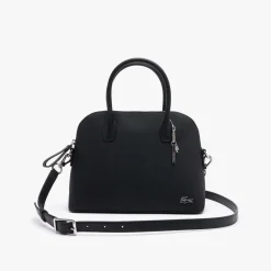 Bags*Lacoste Naos Piqué Crossbody Bag in Black