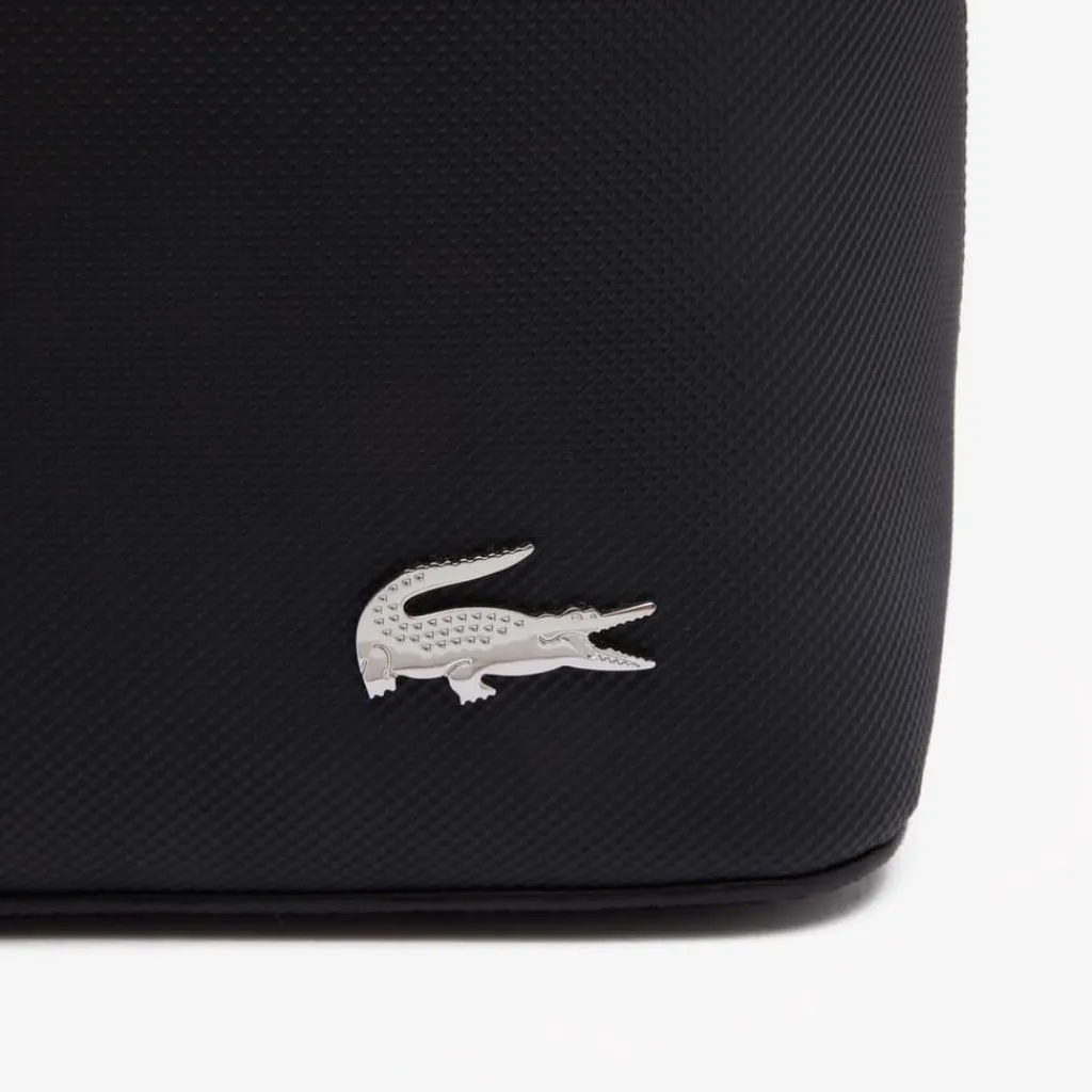 Bags*Lacoste Naos Piqué Crossbody Bag in Black