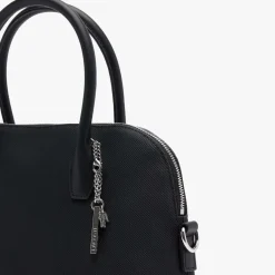 Bags*Lacoste Naos Piqué Crossbody Bag in Black