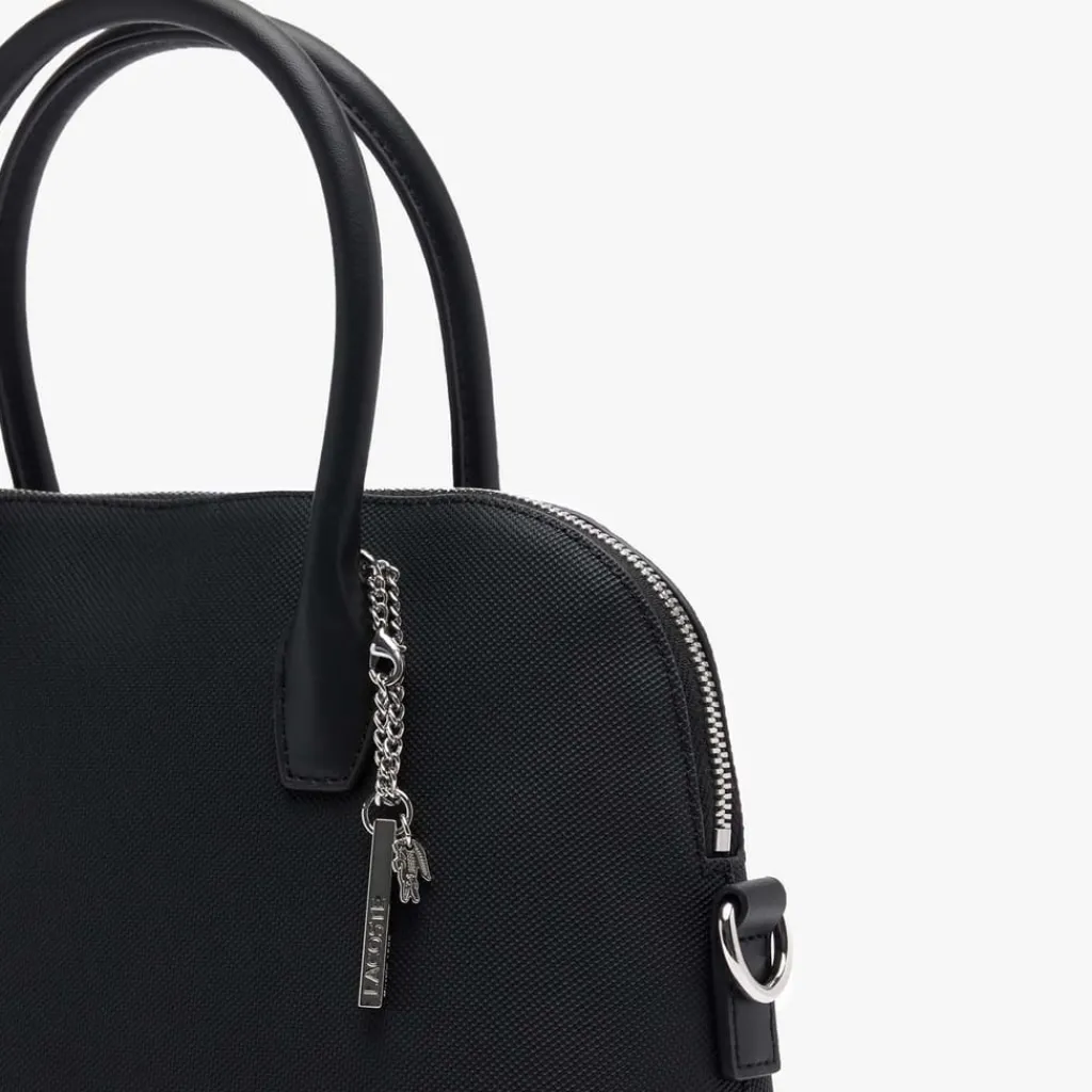 Bags*Lacoste Naos Piqué Crossbody Bag in Black