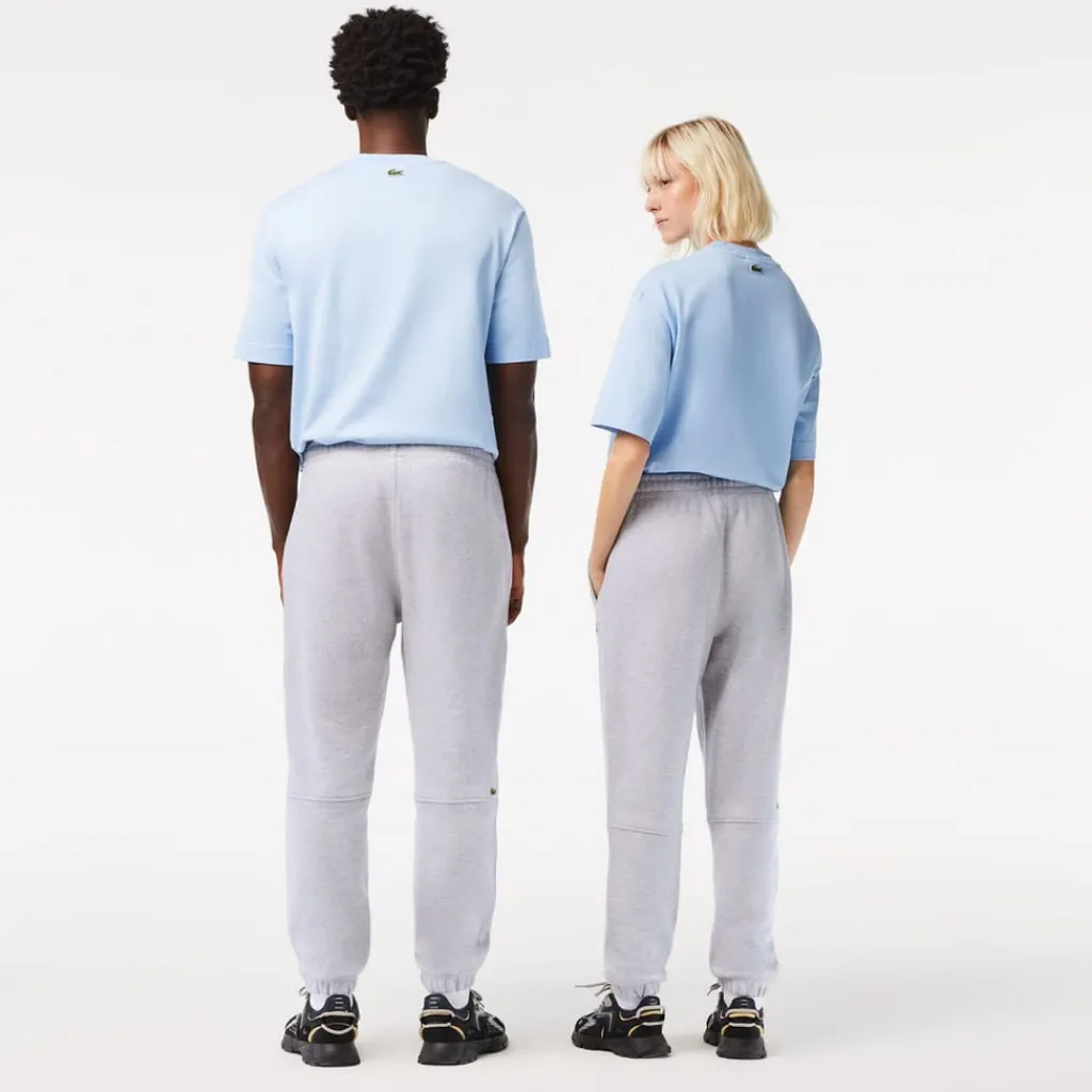 Trousers*Lacoste Organic Cotton Fleece Sweatpants in Grey