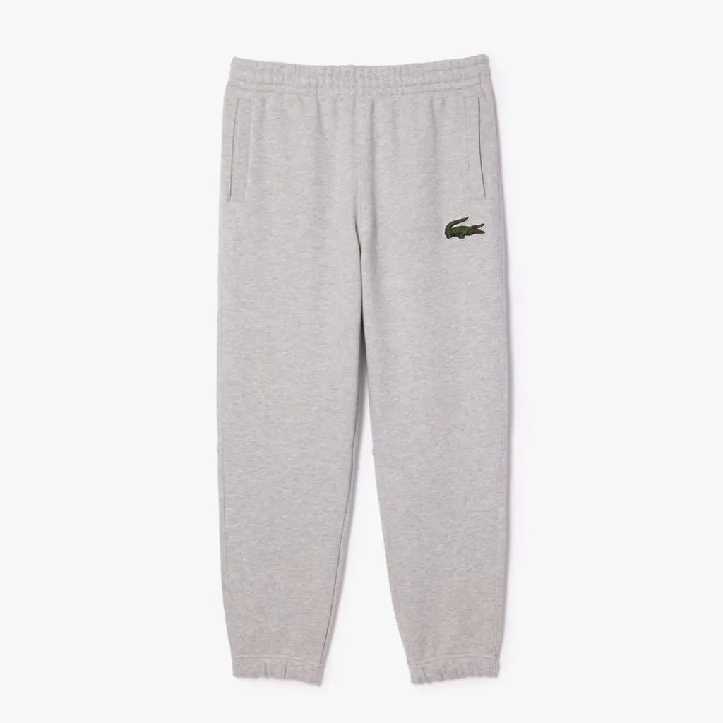 Trousers*Lacoste Organic Cotton Fleece Sweatpants in Grey