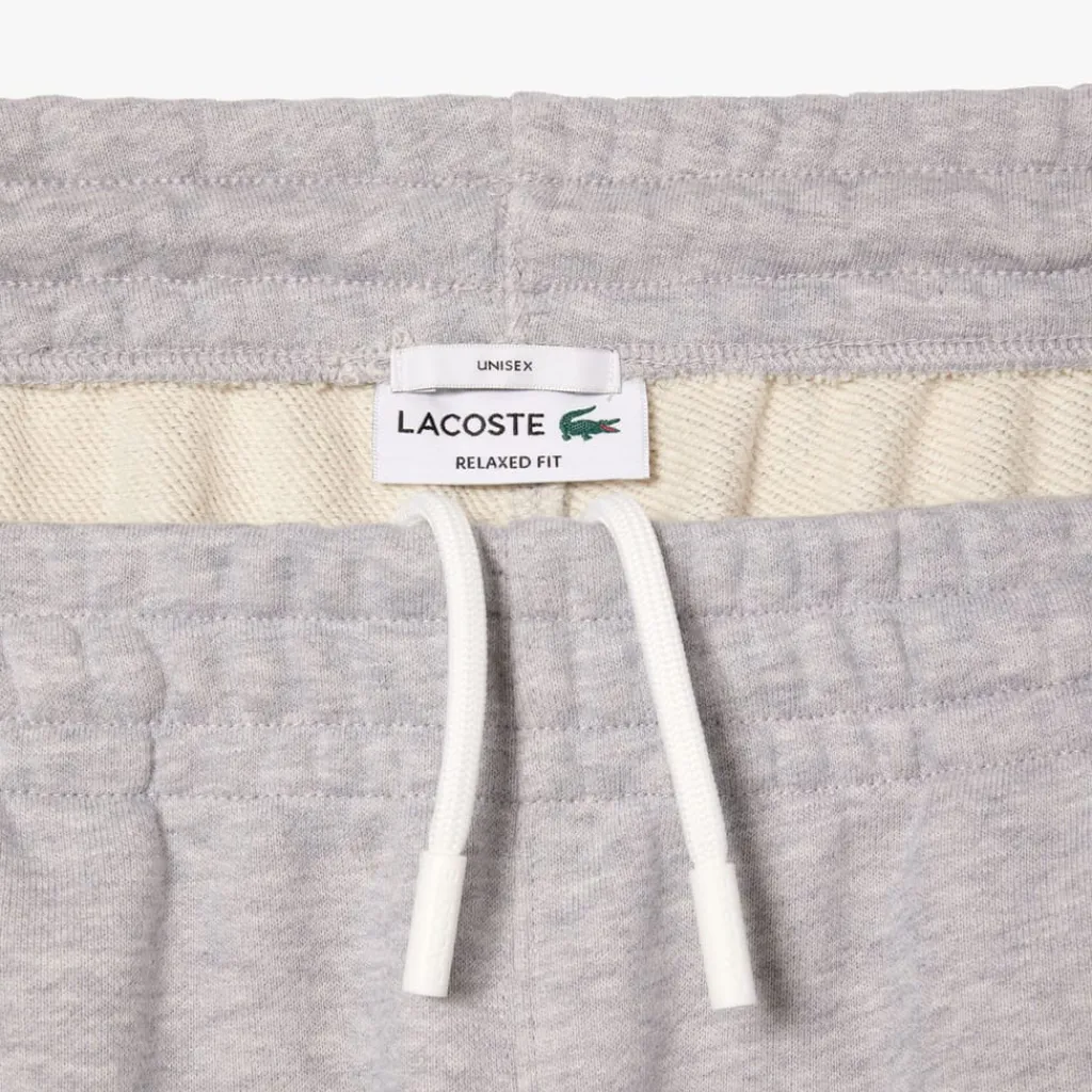 Trousers*Lacoste Organic Cotton Fleece Sweatpants in Grey