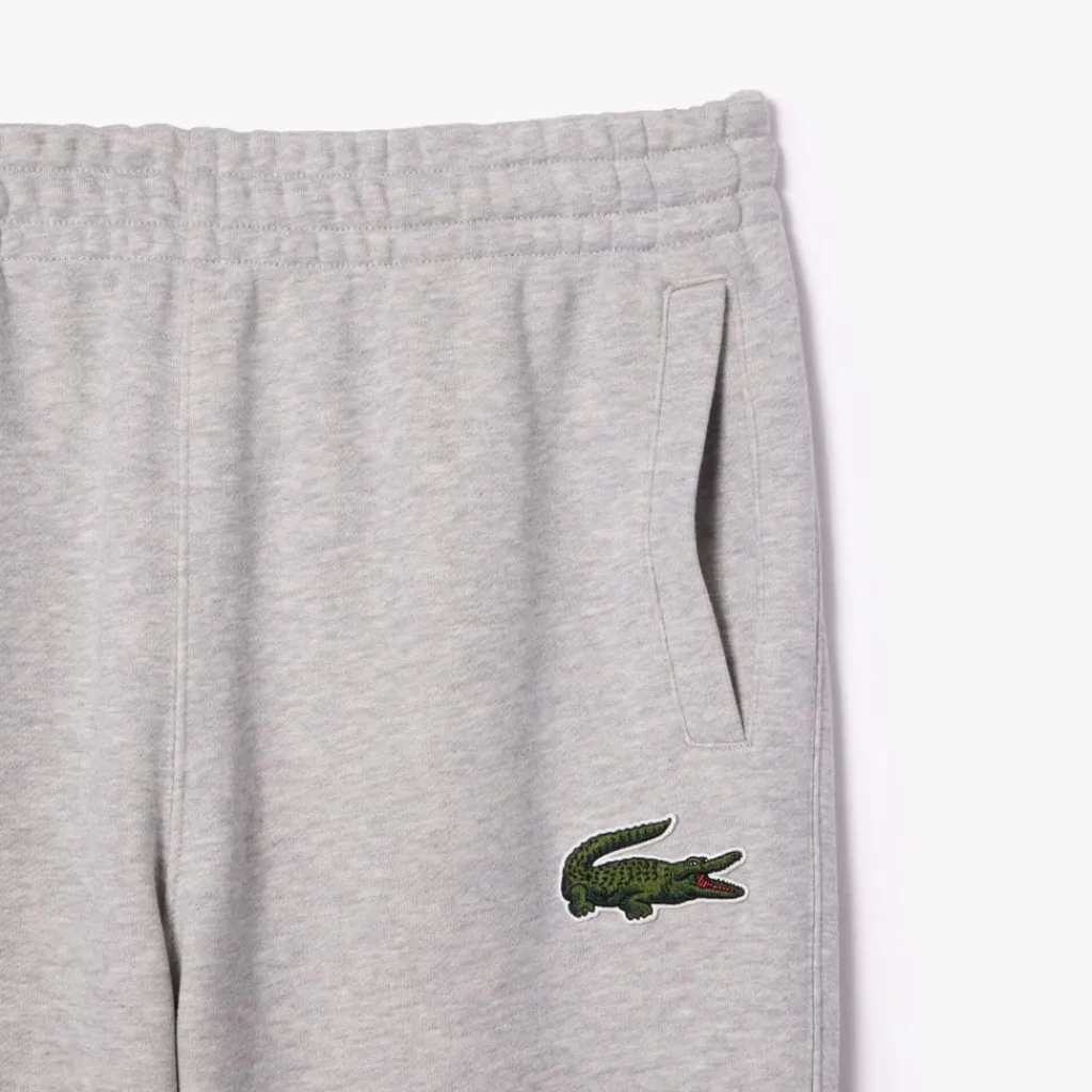 Trousers*Lacoste Organic Cotton Fleece Sweatpants in Grey