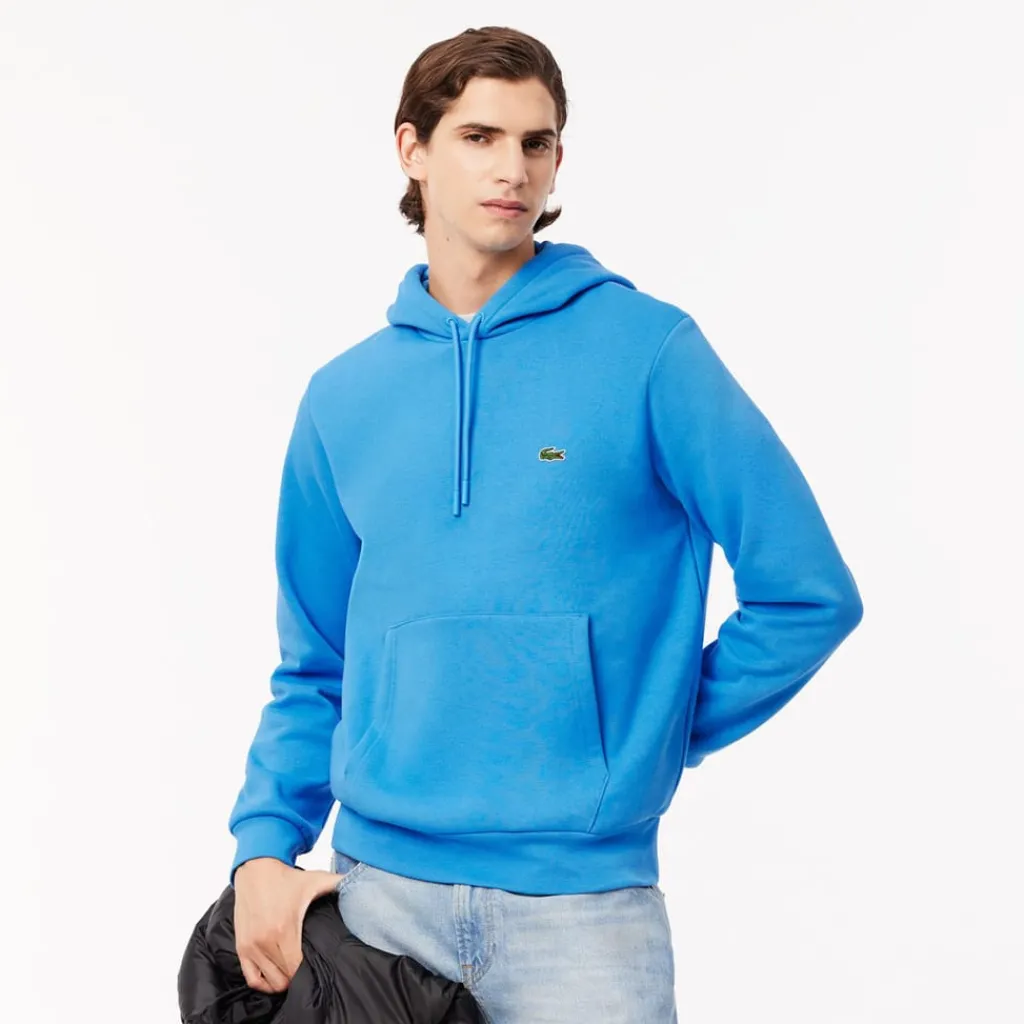 Sweatshirts*Lacoste Organic Cotton Hoodie in Blue