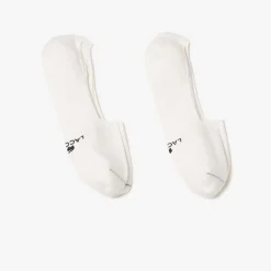 Underwear And Socks*Lacoste Organic Cotton Jerse No Show Socks in White