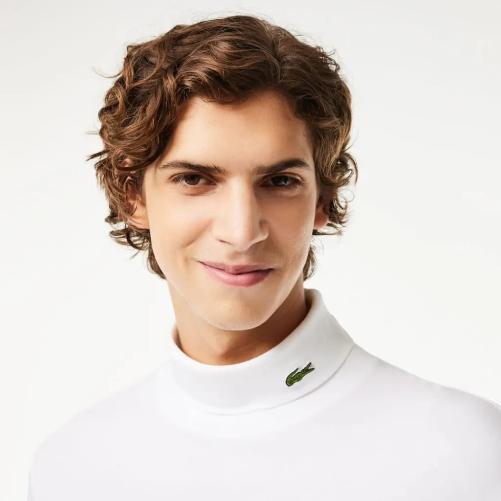 T-Shirts And Vests*Lacoste Organic Cotton Turtleneck T-Shirt in White