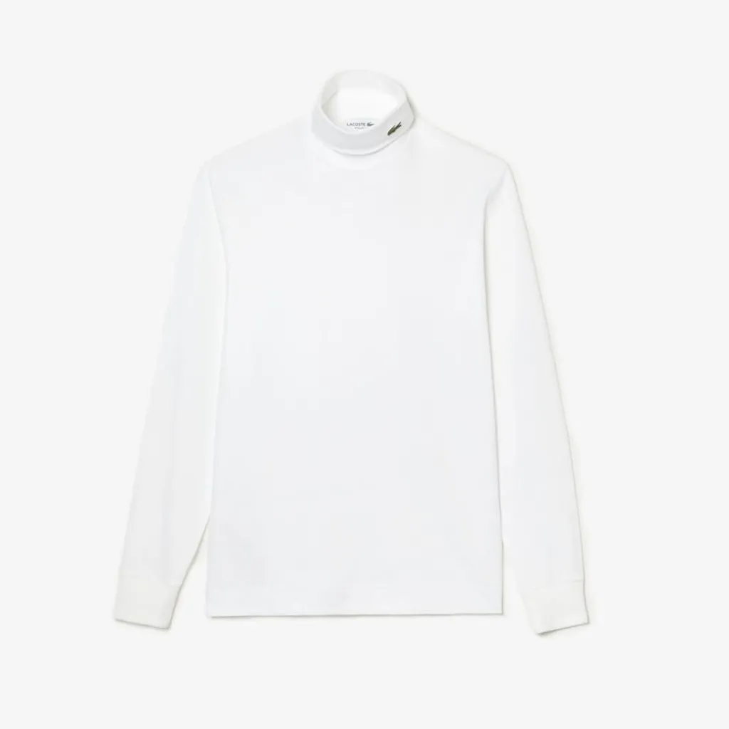 T-Shirts And Vests*Lacoste Organic Cotton Turtleneck T-Shirt in White