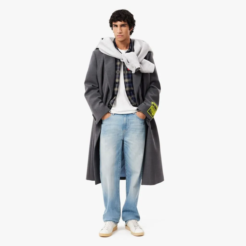 Coats And Jackets*Lacoste Oversize Checked Overshirt in Navy