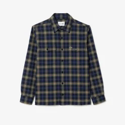 Coats And Jackets*Lacoste Oversize Checked Overshirt in Navy