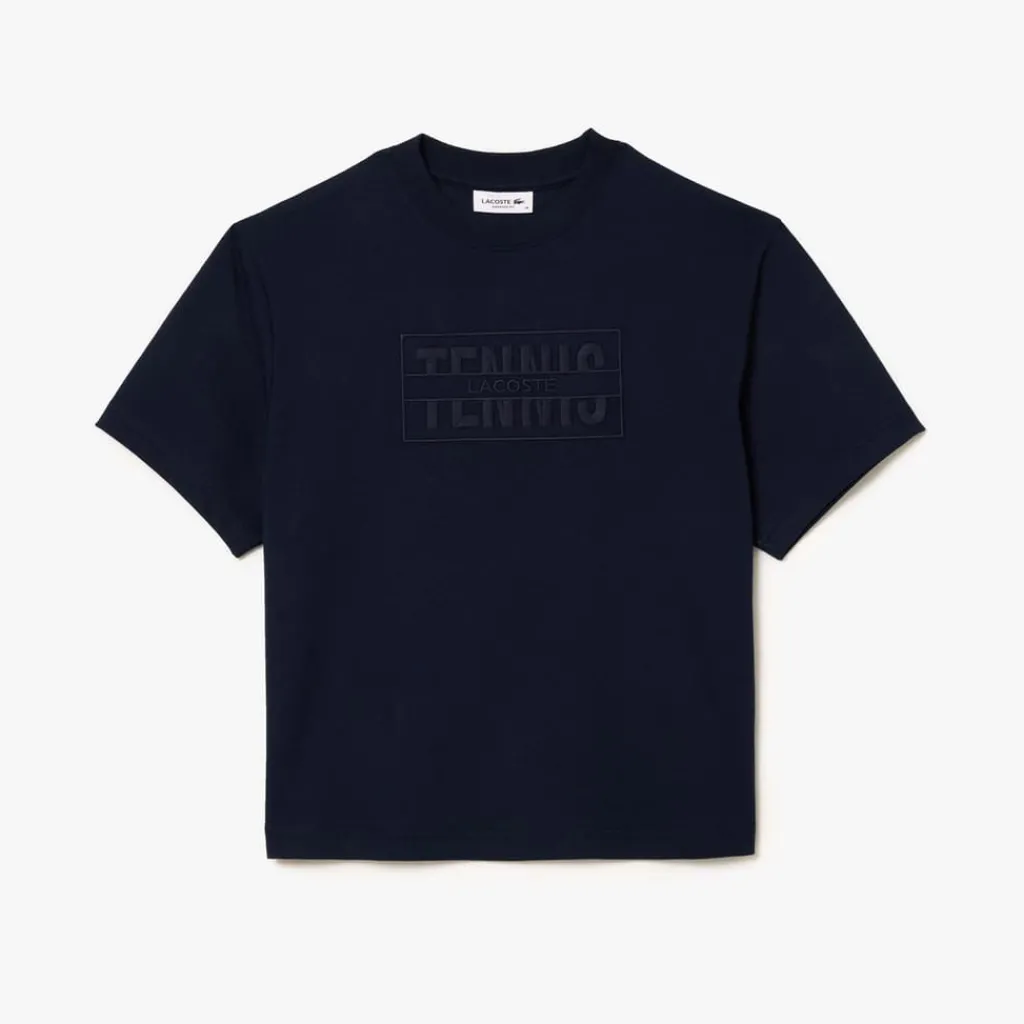 T-Shirts And Vests*Lacoste Oversized Cotton Tennis Embroidery T-Shirt in Blue