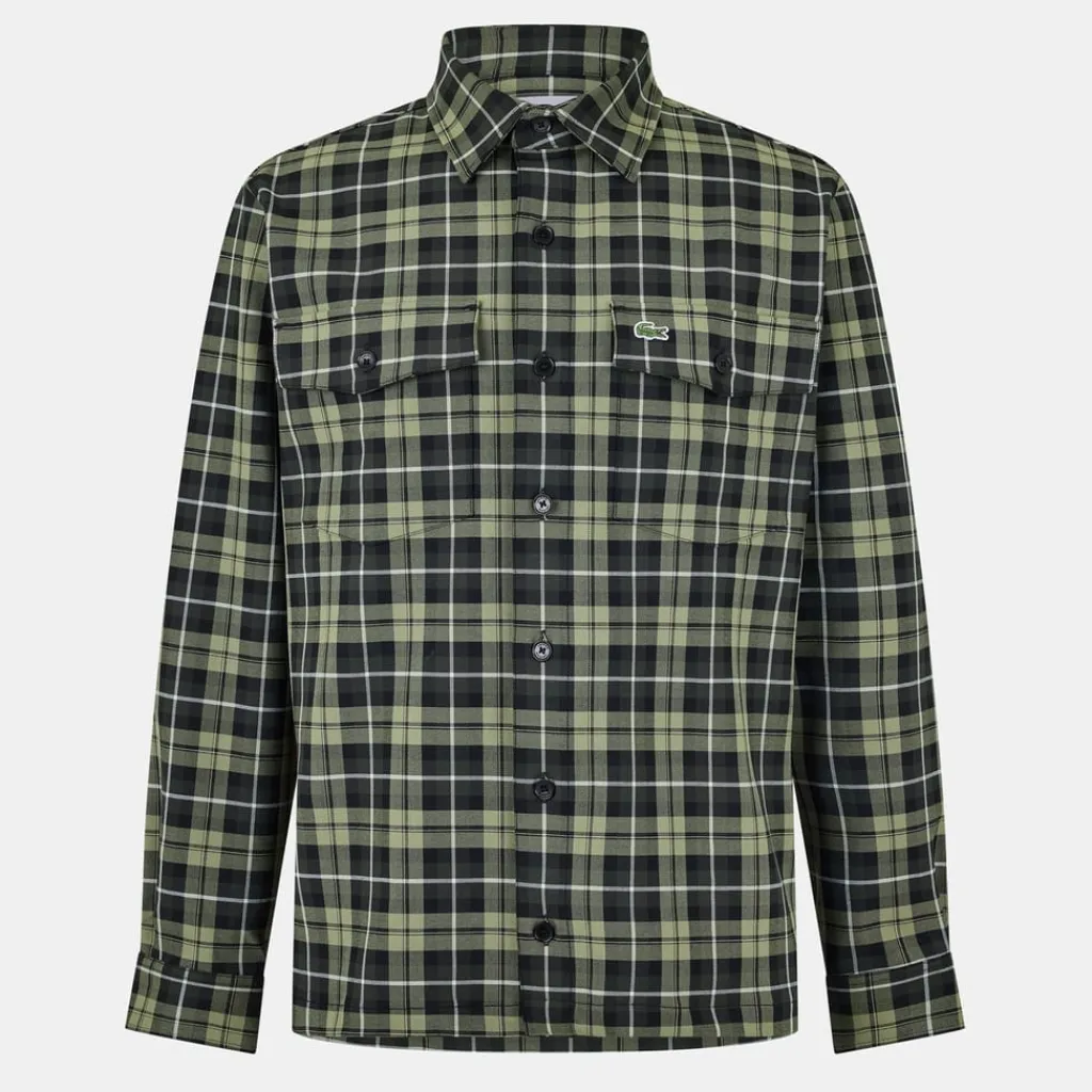 Shirts*Lacoste Oxford Regular Fit Long Sleeve Shirt in Green