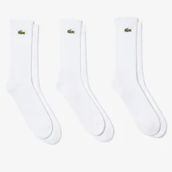 Underwear And Socks*Lacoste Pack Crew Socks in White