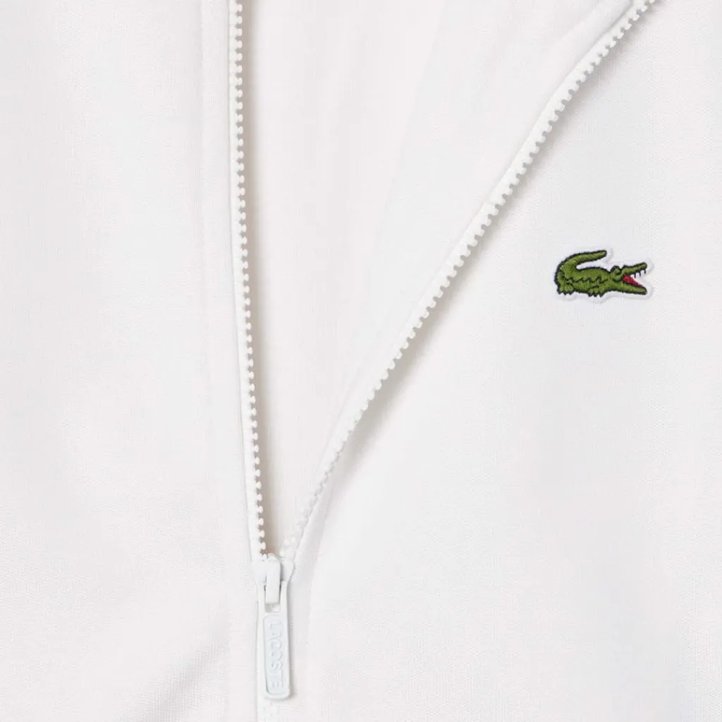 Tracksuits*Lacoste Paris Piqué Zip Front Track Jacket in Cream