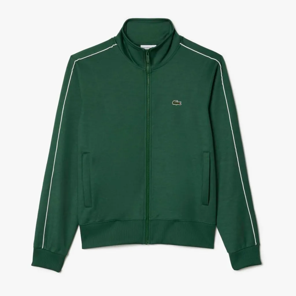 Tracksuits*Lacoste Paris Piqué Zip Front Track Jacket in Green