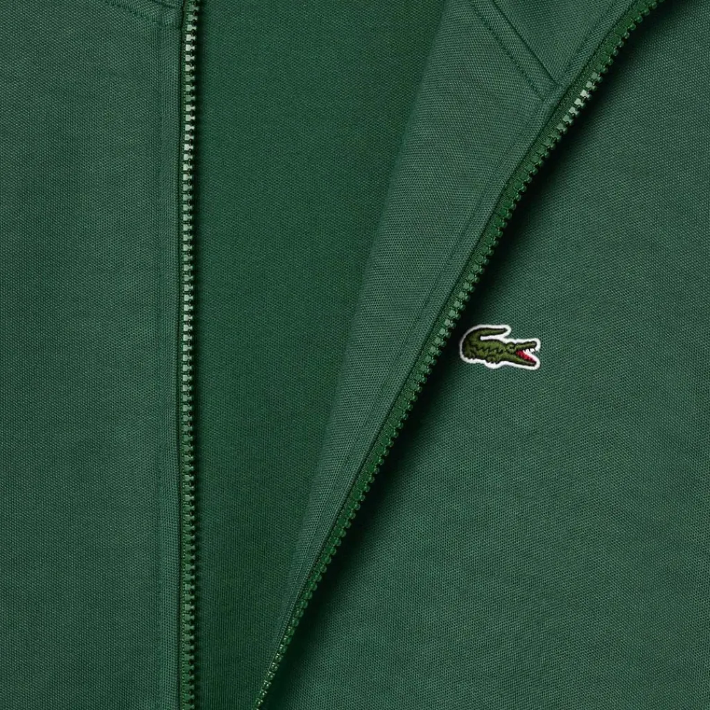 Tracksuits*Lacoste Paris Piqué Zip Front Track Jacket in Green