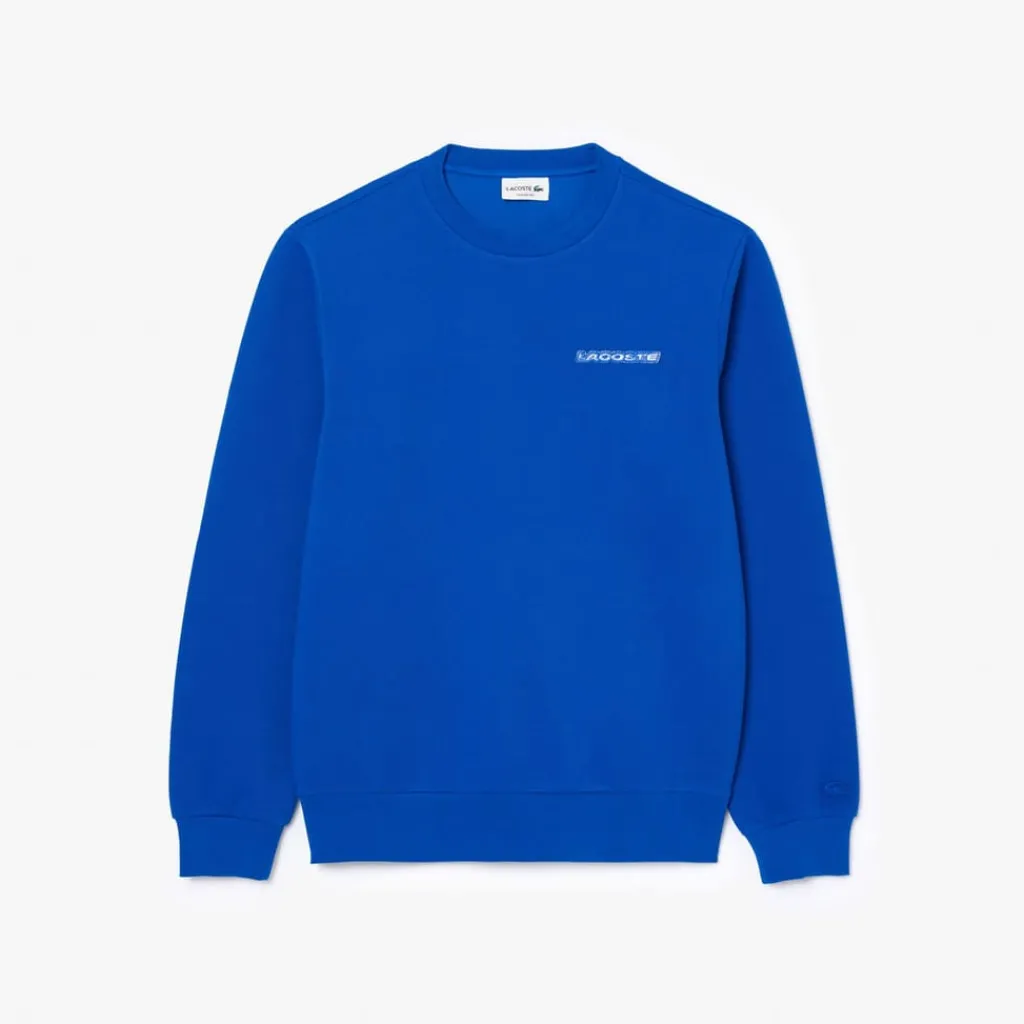 Sweatshirts*Lacoste Piqué Badge Accent Sweatshirt in Blue