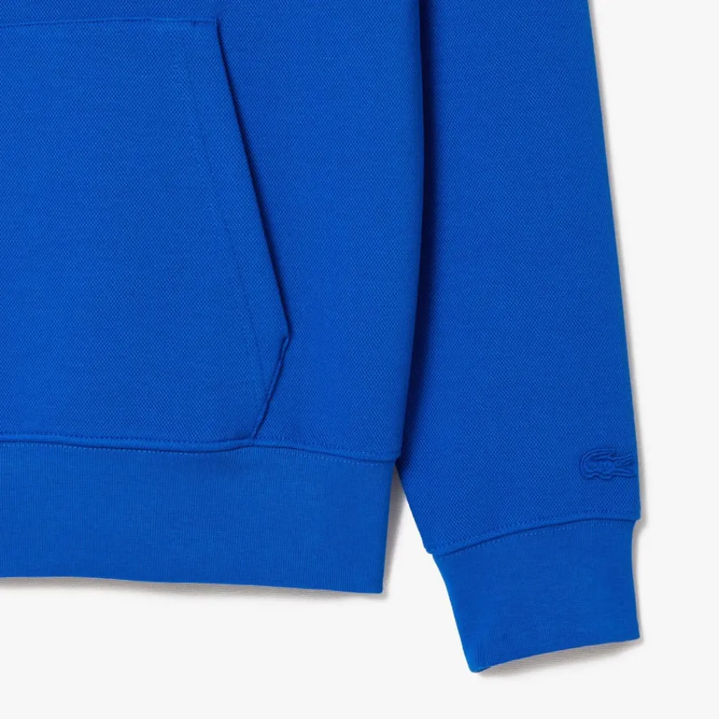 Sweatshirts*Lacoste Piqué Hoodie in Blue