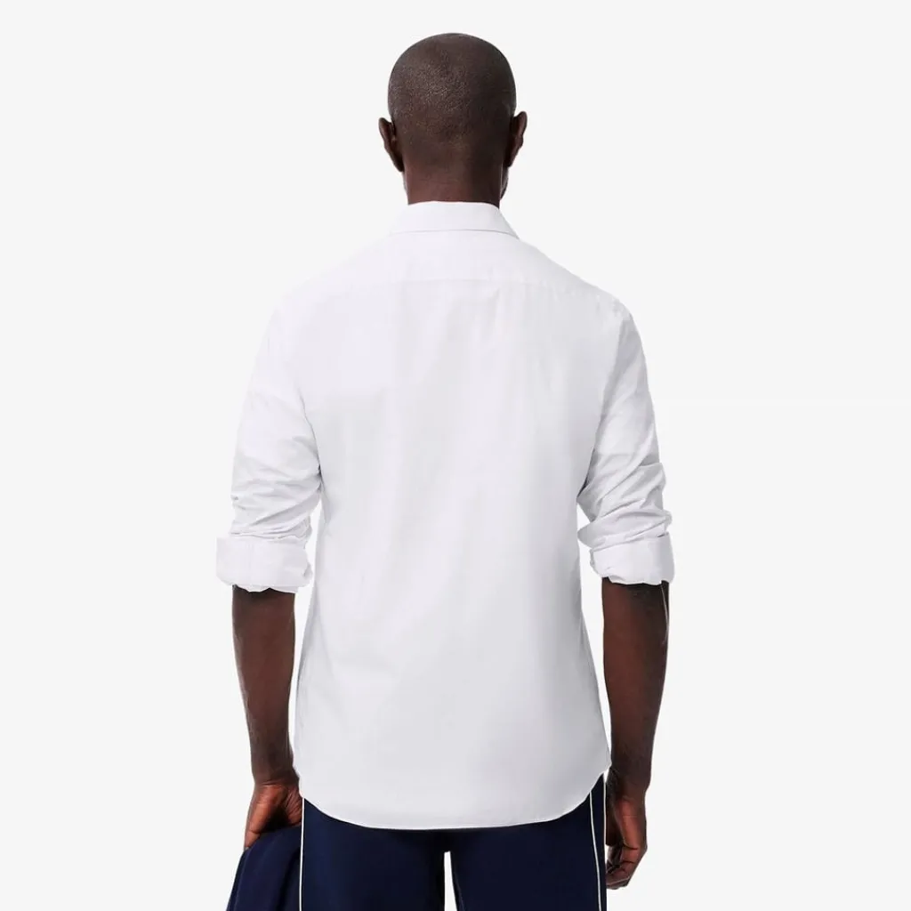 Shirts*Lacoste Poplin Shirt Sn61 in White