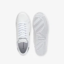 Trainers*Lacoste Powercourt Low Top Crocodile Print Sneakers in White