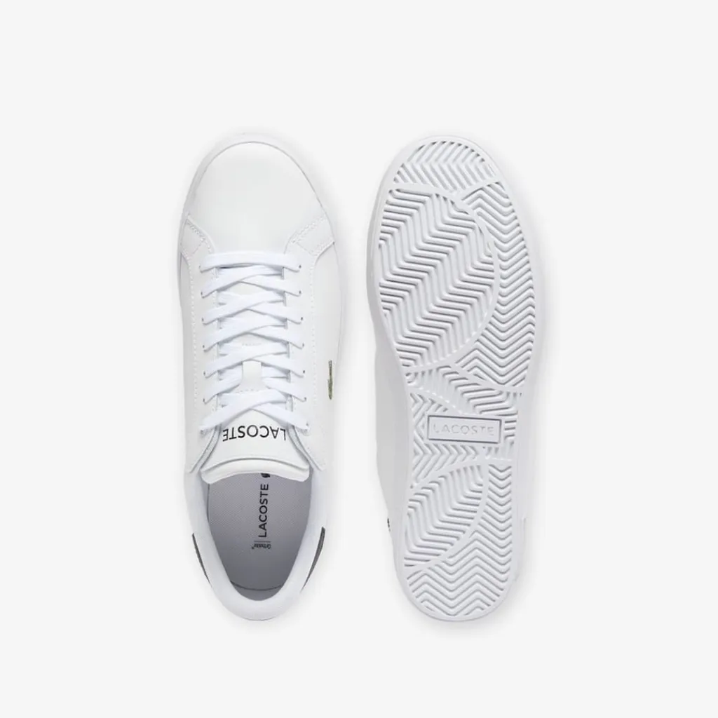 Trainers*Lacoste Powercourt Low Top Crocodile Print Sneakers in White