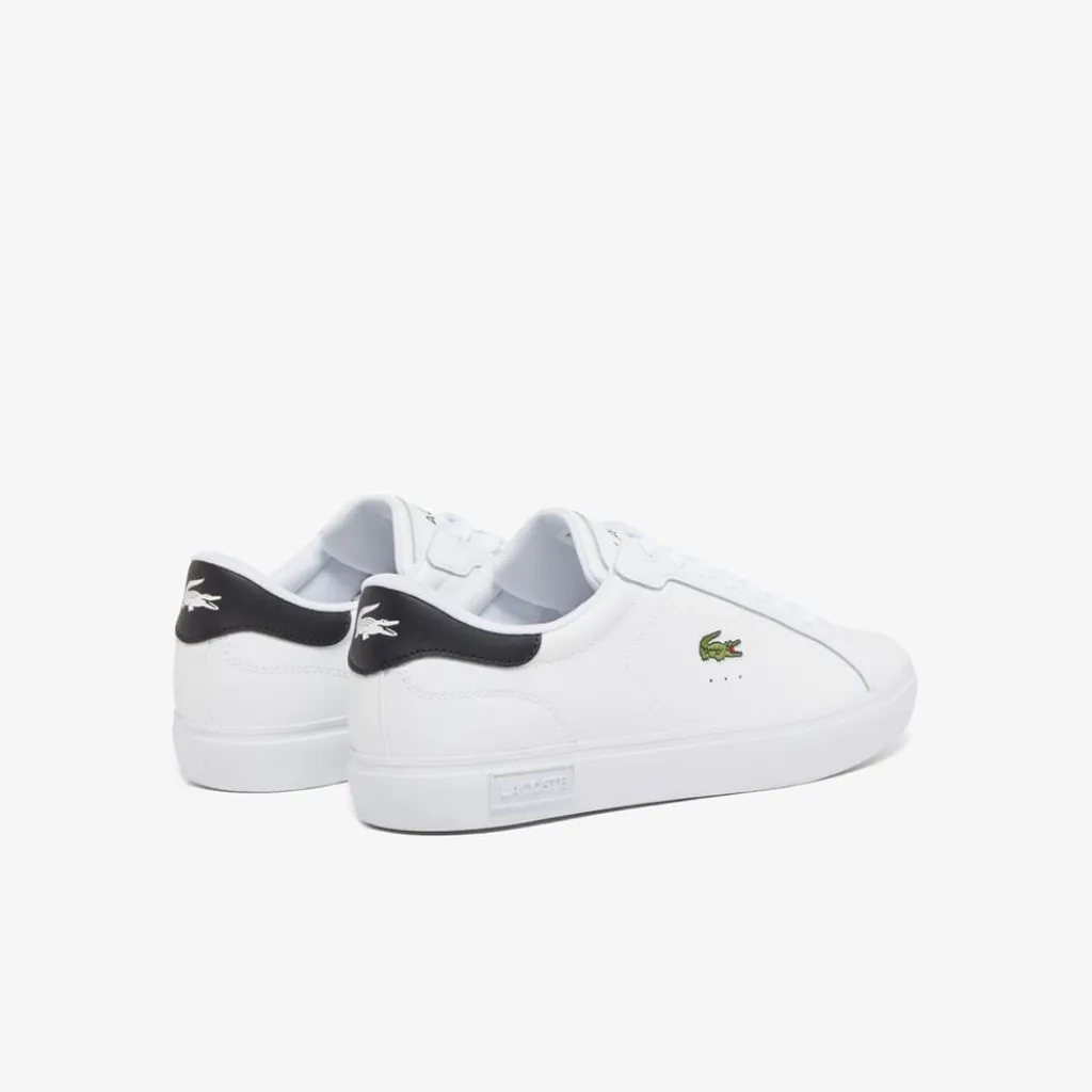 Trainers*Lacoste Powercourt Low Top Crocodile Print Sneakers in White