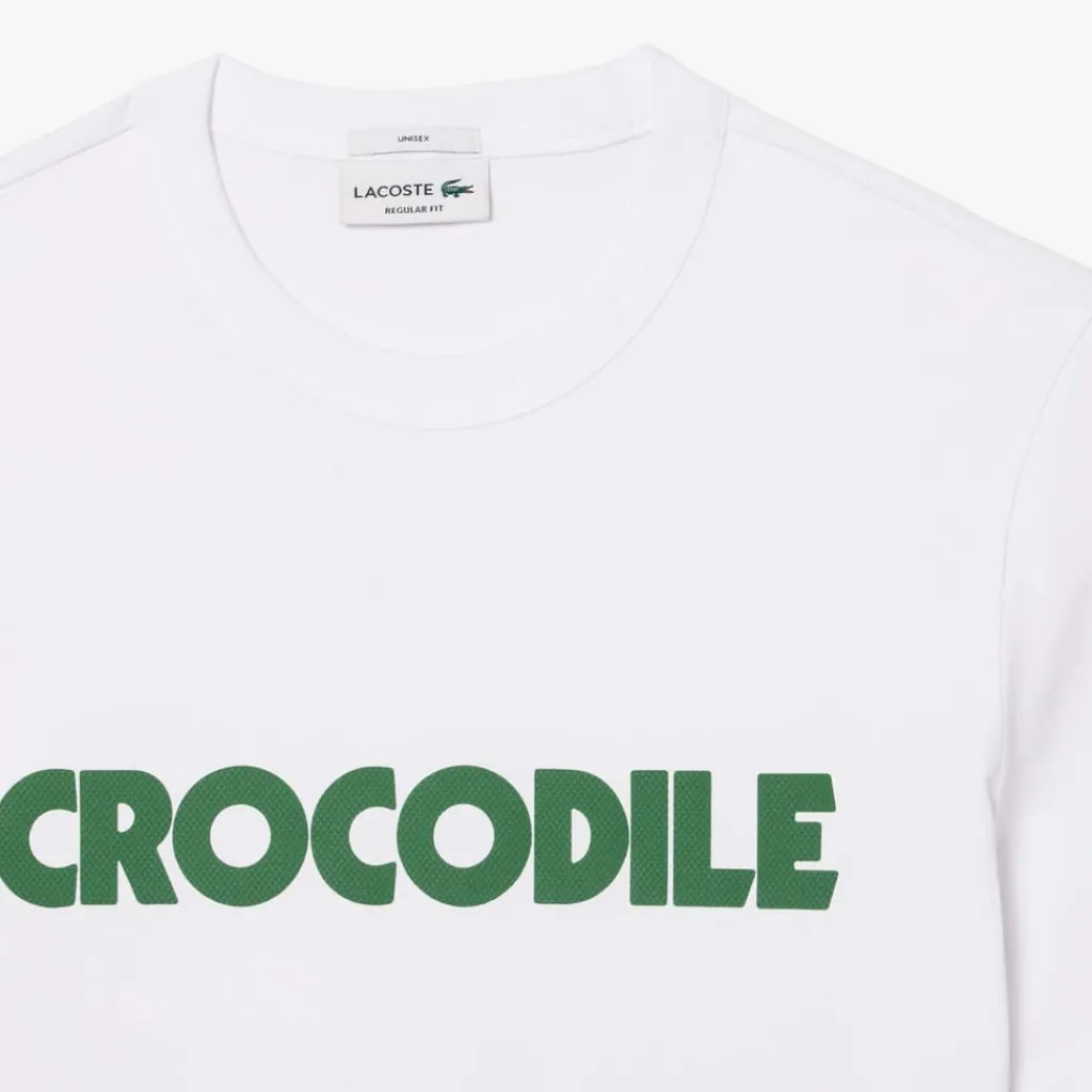 T-Shirts And Vests*Lacoste Print Cotton T-Shirt in White