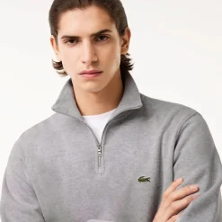 Sweatshirts*Lacoste Quarter Zip Fleece in Grey