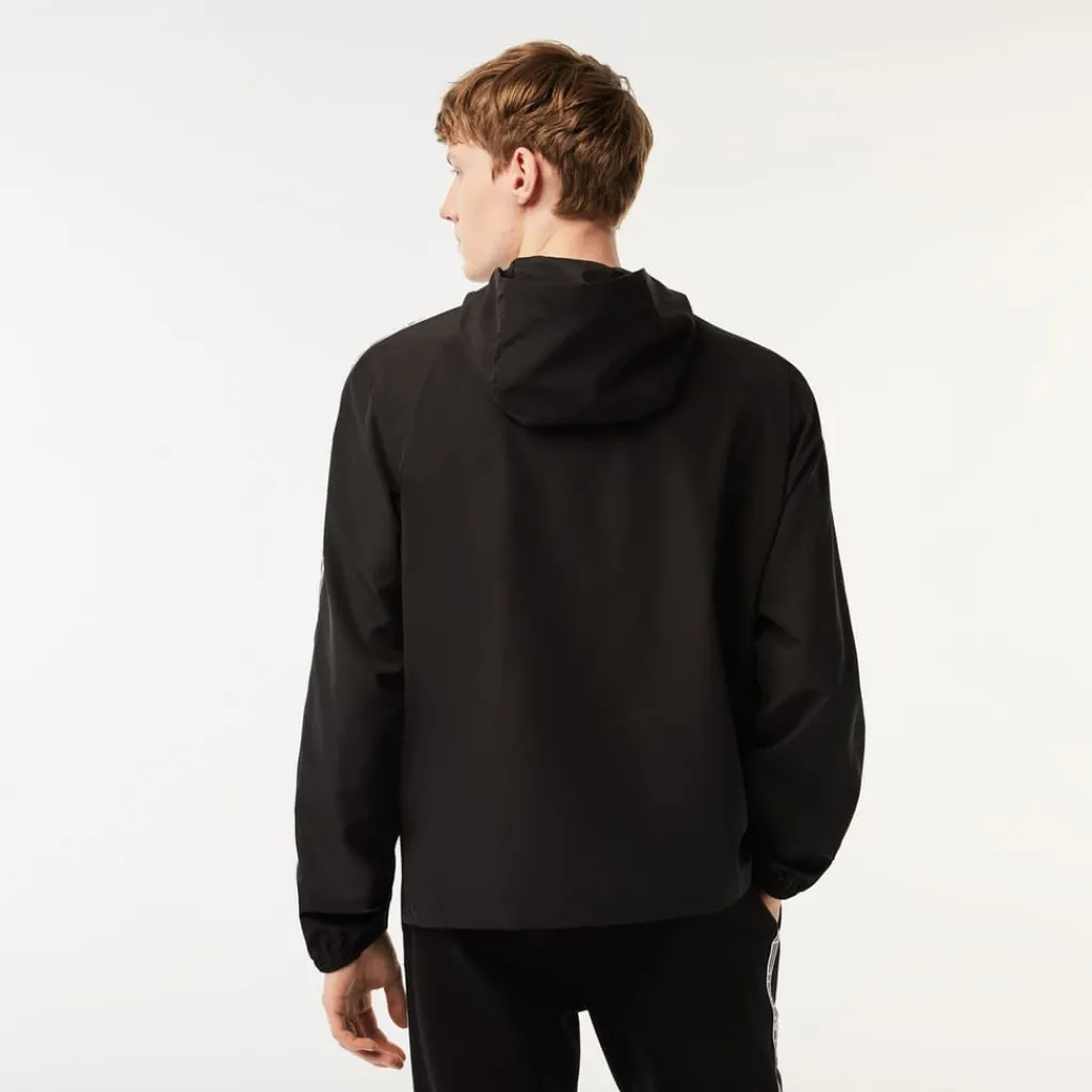 Coats And Jackets*Lacoste Recycled Polyester Track Jacket in Black