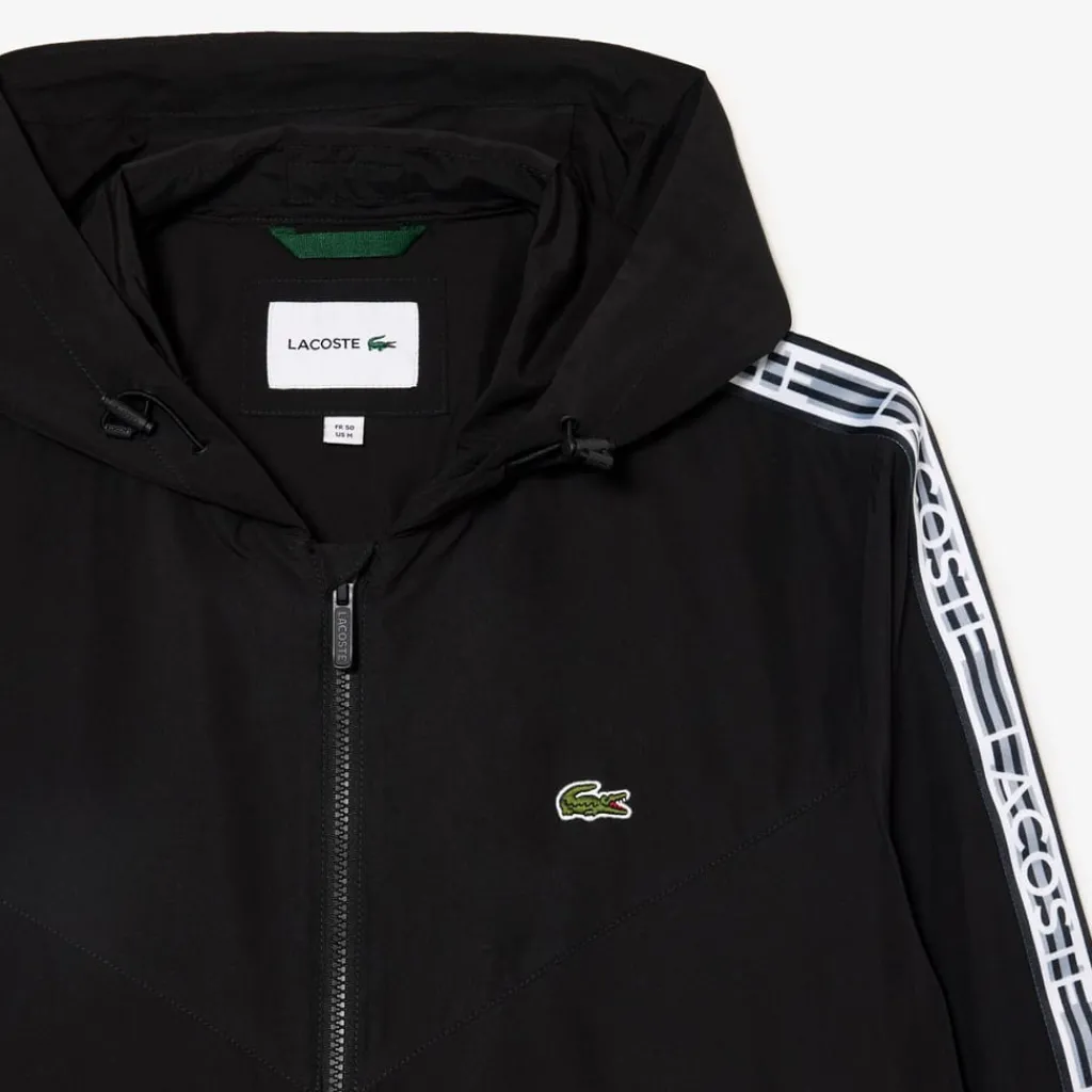 Coats And Jackets*Lacoste Recycled Polyester Track Jacket in Black
