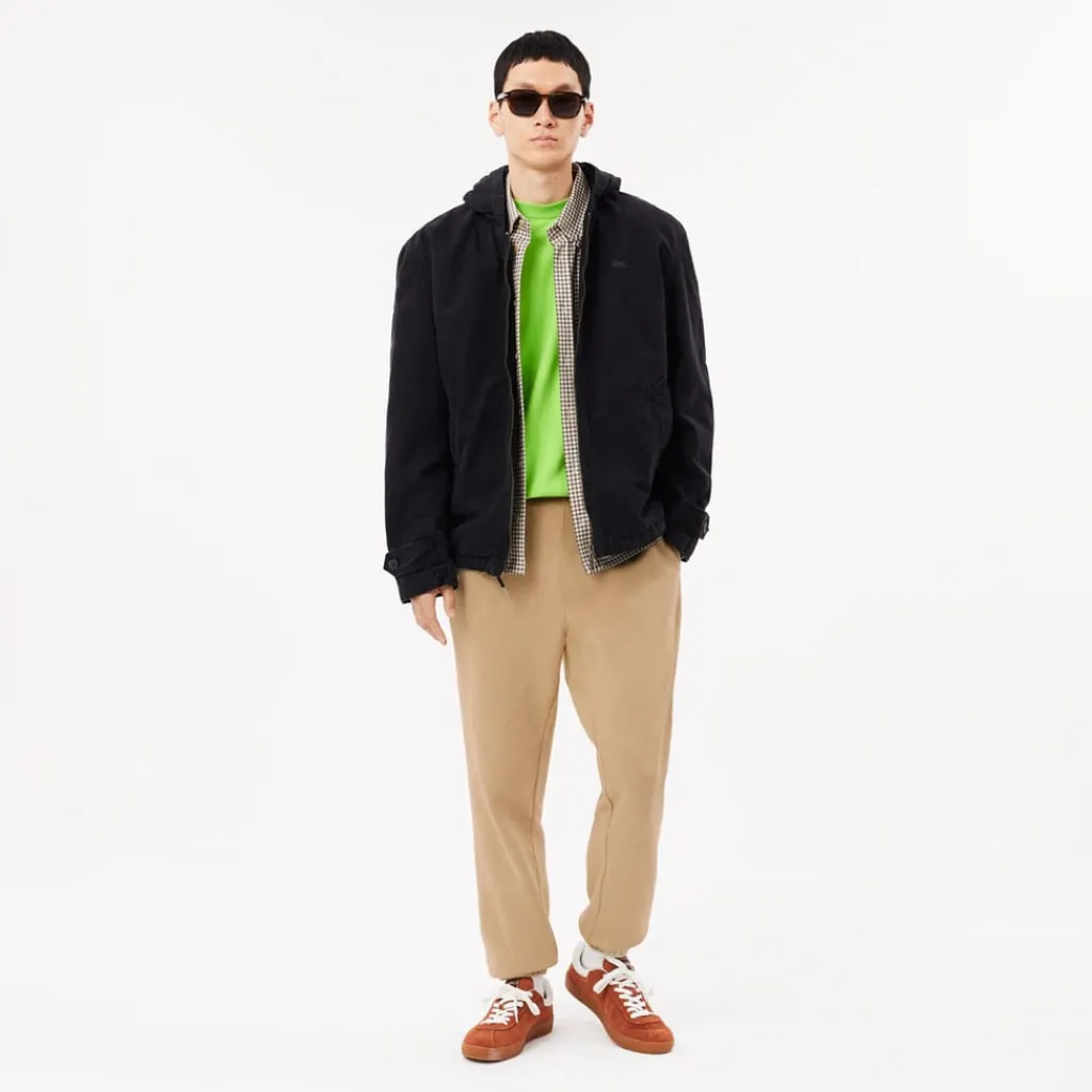 Trousers*Lacoste Regular Fit Cotton Sweatpants in Beige
