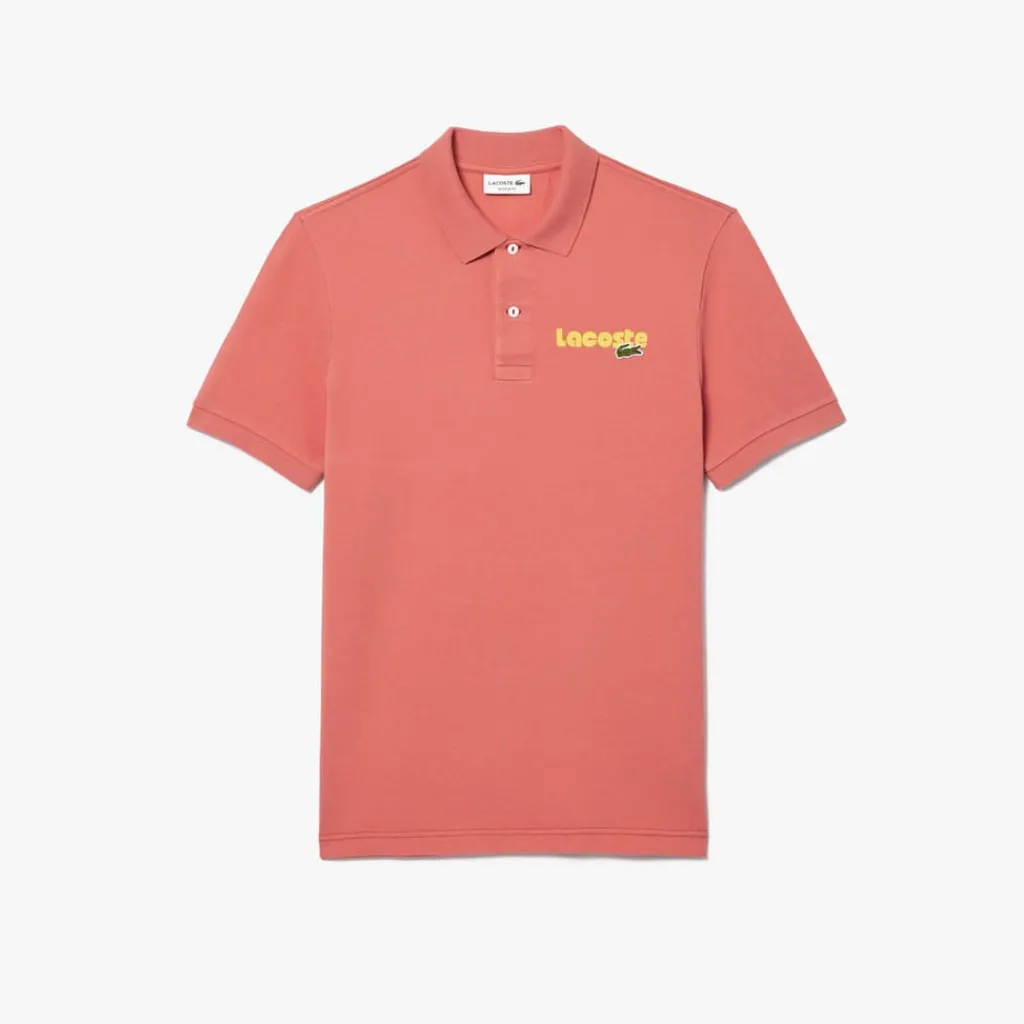 Polo Shirts*Lacoste Regular Fit L.12.12 Washed Effect Polo Shirt in Red
