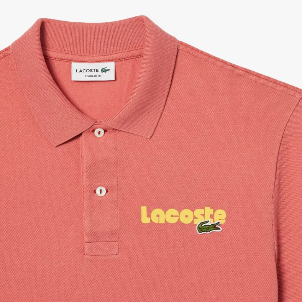 Polo Shirts*Lacoste Regular Fit L.12.12 Washed Effect Polo Shirt in Red