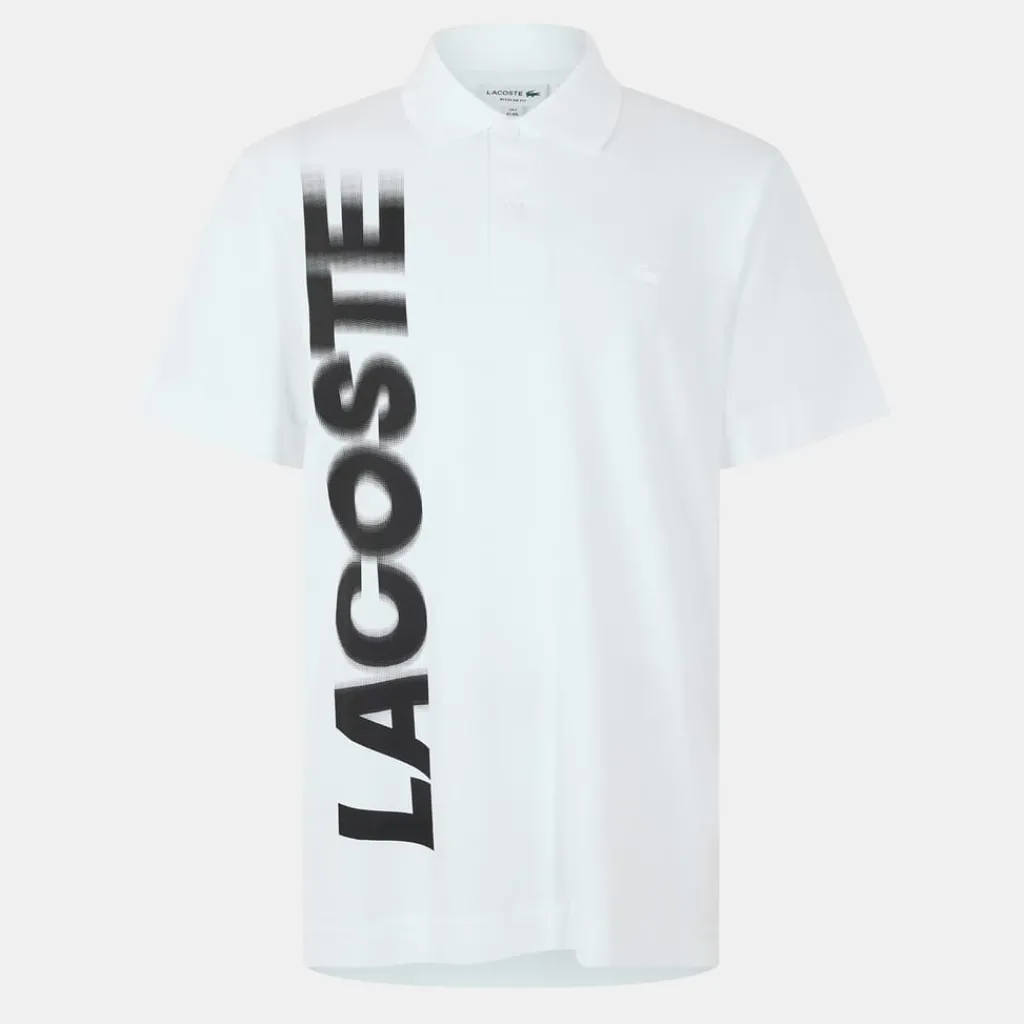 Polo Shirts*Lacoste Regular Fit Lettering Polo Shirt in White