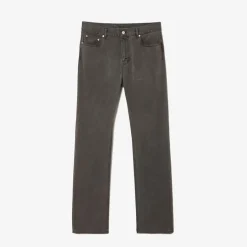Jeans*Lacoste Regular Fit Mineral Dyed Cotton Jeans in Grey