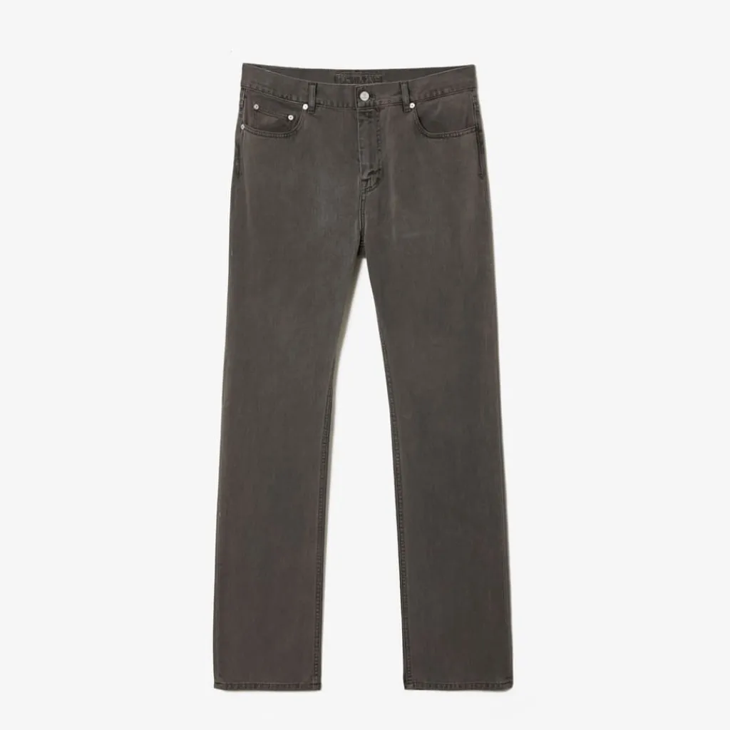 Jeans*Lacoste Regular Fit Mineral Dyed Cotton Jeans in Grey