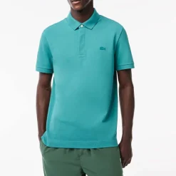 Polo Shirts*Lacoste Regular Fit Paris Stretch Piqué Polo Shirt in Green