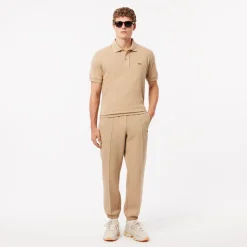 Trousers*Lacoste Regular Fit Piqué Sweatpants in Beige