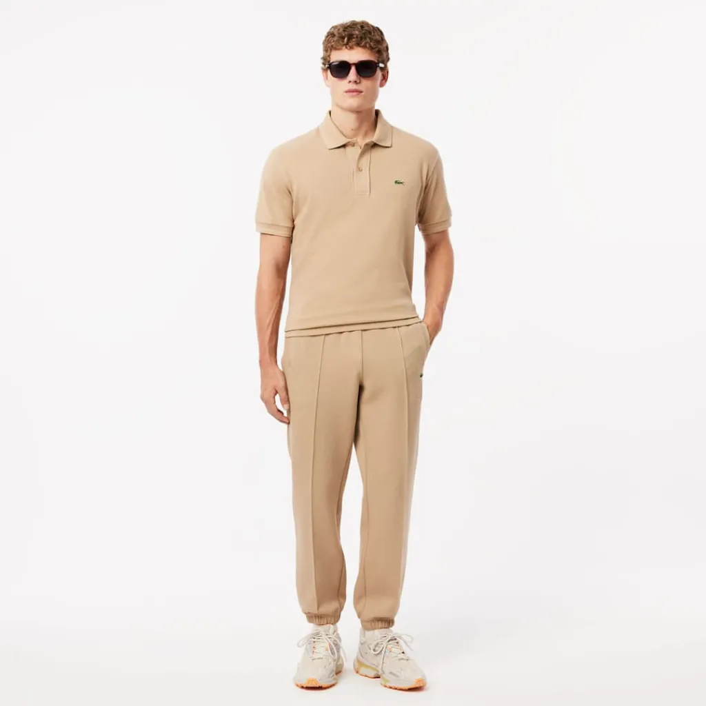 Trousers*Lacoste Regular Fit Piqué Sweatpants in Beige