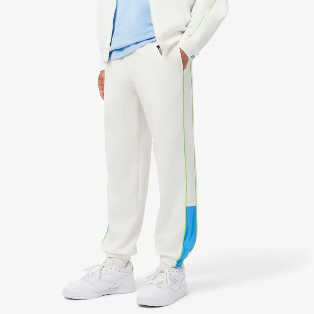 Trousers*Lacoste Regular Fit Piqué Sweatpants in White blue