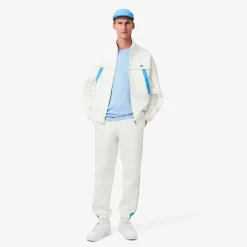 Trousers*Lacoste Regular Fit Piqué Sweatpants in White blue