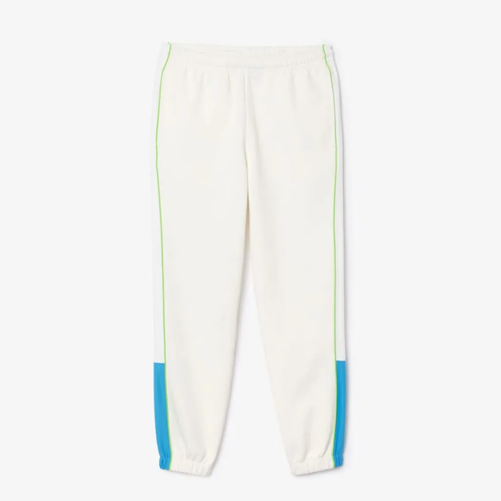 Trousers*Lacoste Regular Fit Piqué Sweatpants in White blue