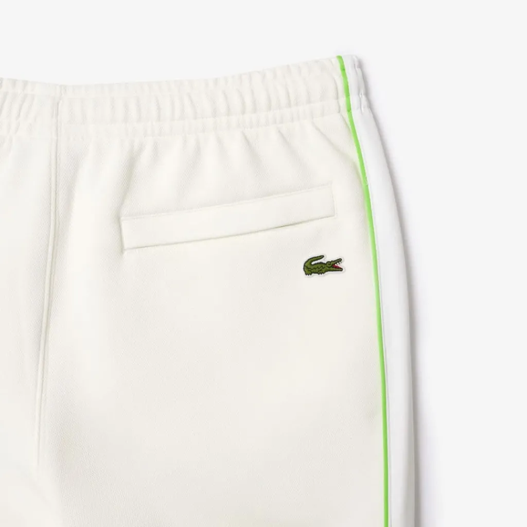 Trousers*Lacoste Regular Fit Piqué Sweatpants in White blue